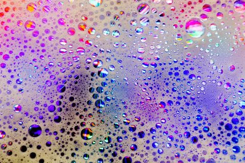 Abstract rainbow background. Colored soap foam texture. Gel foam with bubbles Foto stock