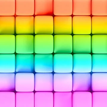 Abstract rainbow background with colorful cubes Stock Illustration