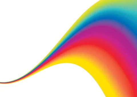 Abstract rainbow background with copy space, vector illustration Illustrazione stock