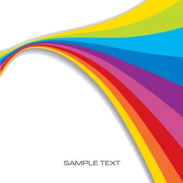 Abstract rainbow background with copy space, vector illustration Stock Illustration