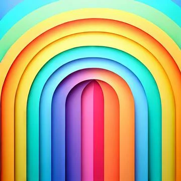 Abstract rainbow background made with colored paper Stock-Illustration