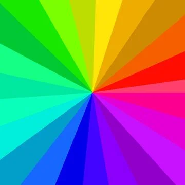Abstract rainbow background  rays from the center Stock Illustration