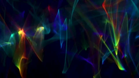 Abstract rainbow background of refracted sunlight through prisms and mirrors, 4K Stock Footage 345681419
