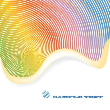 Abstract rainbow background with space for text, vector illustration Stock Illustration