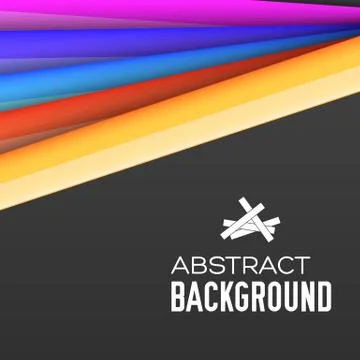 Abstract rainbow banner form background concept. Vector illustra Stock Illustration