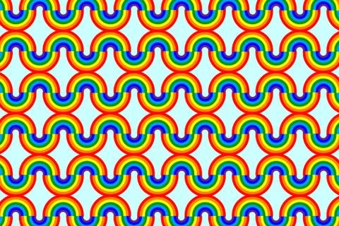 Abstract rainbow on blue background Stock Illustration