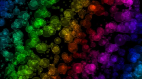 Abstract Rainbow Bubbles - Loop Stock Footage 35781970