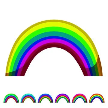 Abstract rainbow cartoon vector graphic Stock Illustration