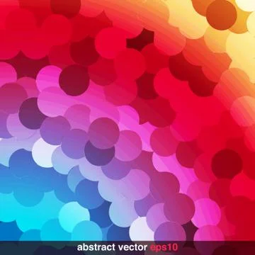 Abstract Rainbow Circles Background Stock Illustration