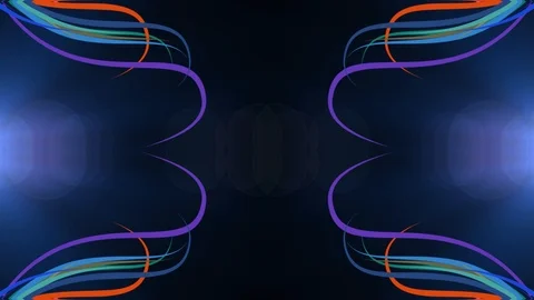 Abstract rainbow color drawn elegant lines stripes beautiful animation Stock Footage 91487008