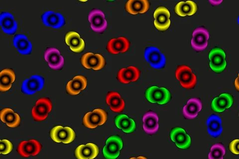 Abstract Rainbow Color Open Shells Seamless Pattern Stock Illustration