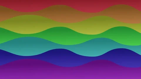Abstract Rainbow Color Waves in Motion Pattern Stock Footage 319815128