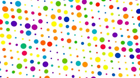 Abstract Rainbow Colored Polka Dots Dancing In Flowing Wave Pattern Stock Footage 318416836