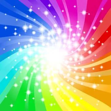 Abstract rainbow colored star background Stock Illustration