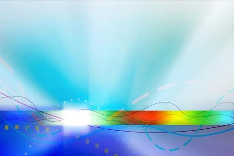 Abstract rainbow colors and waves lines Stock Illustration