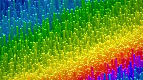 Abstract rainbow cubes background pattern wall. 3D Projection Mapping element Stock Footage 157237664