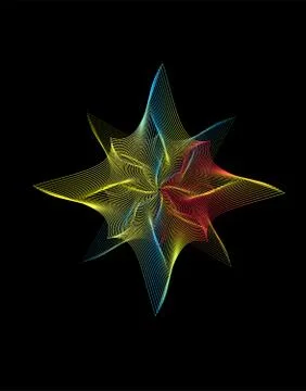 Abstract rainbow decorative element. Abstract decay element for decorative de Stock Illustration