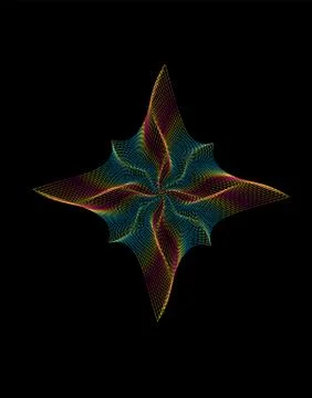 Abstract rainbow decorative element. Abstract decay element for decorative de Stock Illustration