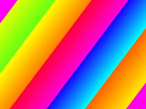 Abstract Rainbow Diagonal Stripes Gradient Background, Vibrant Multicolor Spectr 스톡 일러스트