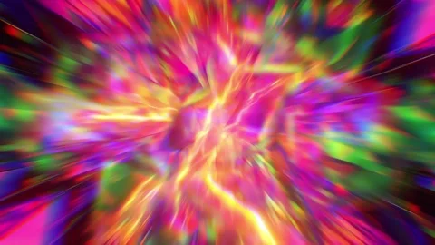 Abstract Rainbow Energy Burst Background With Neon Plasma Light 스톡 동영상 332298612