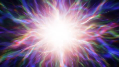 Abstract Rainbow Energy Burst Background With Radiant White Core 스톡 동영상 332302659