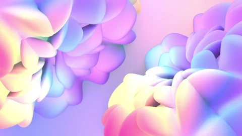 Abstract rainbow flowers Stock Footage 247831289