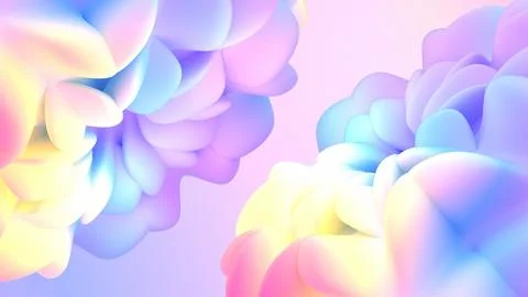 Abstract rainbow flowers Stock Illustration