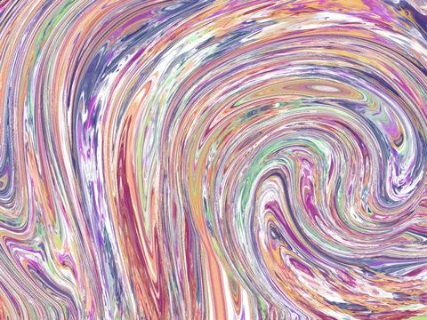 Abstract  rainbow fluid pattern background like a marble , greeting card or f Stock Illustration