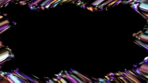Abstract Rainbow Frame on Black Background Stock Footage 284395779