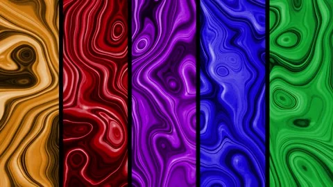 Abstract Rainbow Frame Liquid Paint 4K Stock Footage 274459412