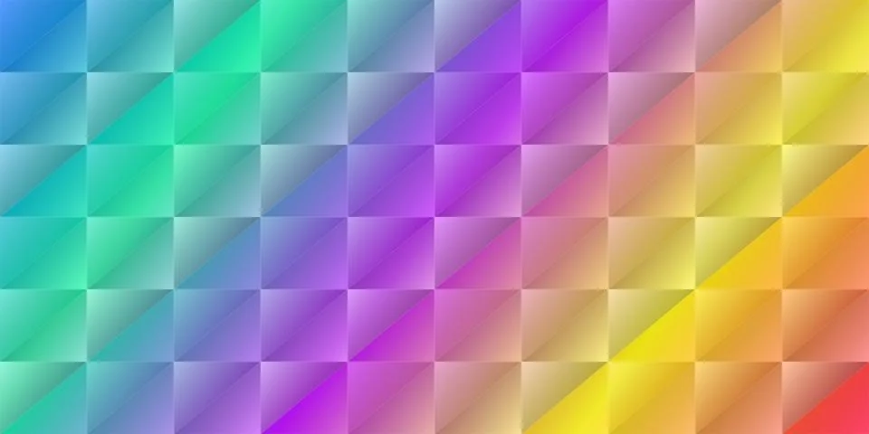 Abstract rainbow geometric pattern with colorful squares Stock Illustration