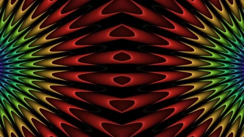 Abstract rainbow geometric pattern Stock Footage 340333680