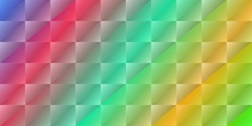 Abstract rainbow geometric square grid pattern background Stock Illustration