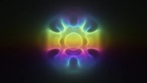 Abstract rainbow glowing fluid energy pulsation animation Stock Footage 332300147