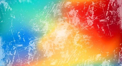 Abstract rainbow gradient background with distressed grunge texture . 库存插图