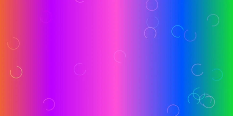 Abstract rainbow gradient background with floating circles Stock Illustration
