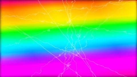Abstract rainbow gradient background with glowing electric lines Stock Footage 335936501