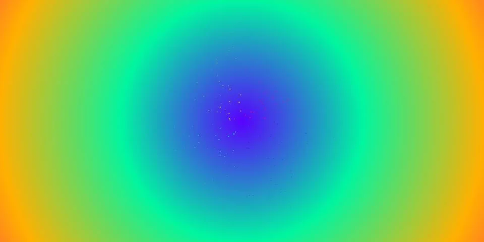 Abstract rainbow gradient background with glowing particles Illustrazione stock