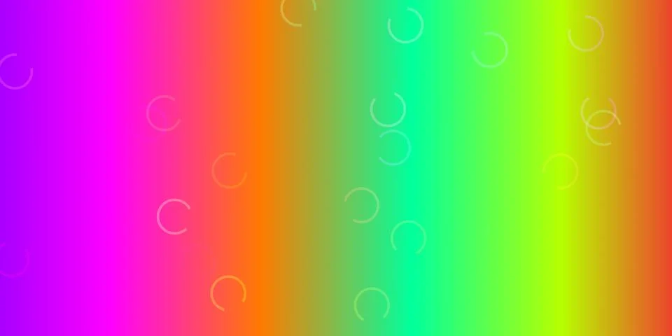 Abstract rainbow gradient background with light circles Stock Illustration
