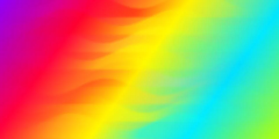 Abstract rainbow gradient background with soft wavy lines Stock Illustration