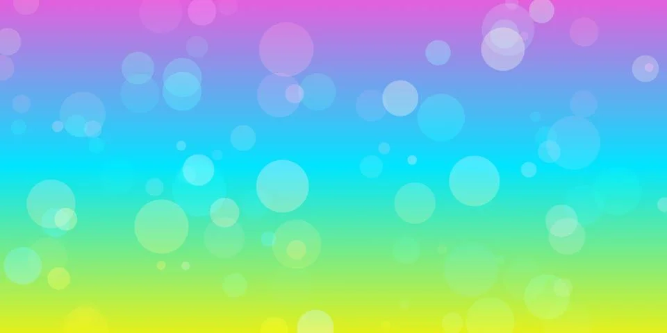 Abstract rainbow gradient background with soft bokeh lights Stock Illustration