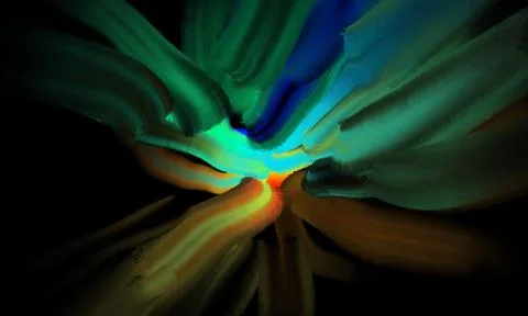 Abstract rainbow gradient on black Stock Illustration