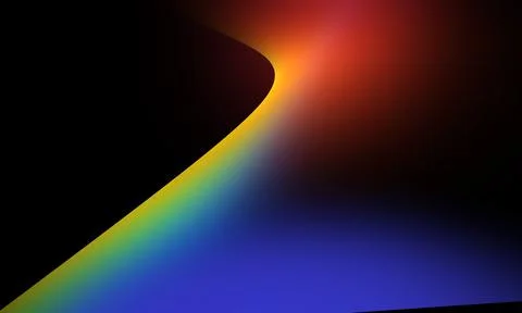 Abstract rainbow gradient on black Stock Illustration