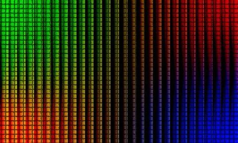 Abstract rainbow gradient grid background. Colorful digital mosaic pattern .. Stock Illustration