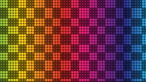 Abstract rainbow halftone pattern features glowing multicolor dots arranged in イラスト素材