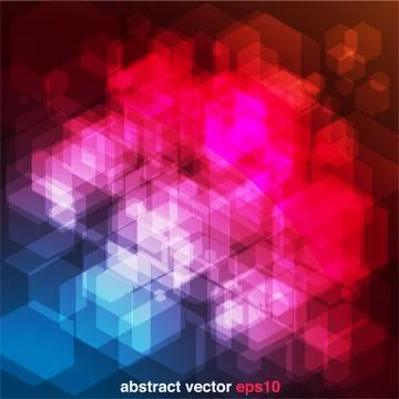 Abstract Rainbow Hexagons Background Stock Illustration