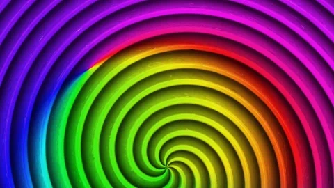 Abstract rainbow hypnotic animated background. Bright looping colorful Vídeos de archivo 160458704