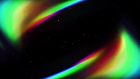 Abstract Rainbow Light Flare in Space | Star Field &amp; Dust Overlay by NipaArts Stock Footage 312515243