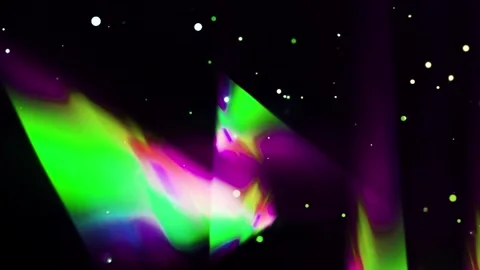 Abstract Rainbow Light Flare in Space | Star Field &amp; Dust Overlay by NipaArts Stock Footage 312515251