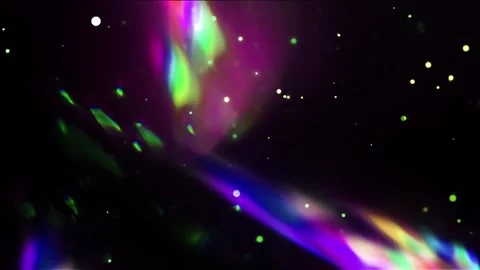 Abstract Rainbow Light Flare in Space | Star Field &amp; Dust Overlay by NipaArts Stock Footage 312515259